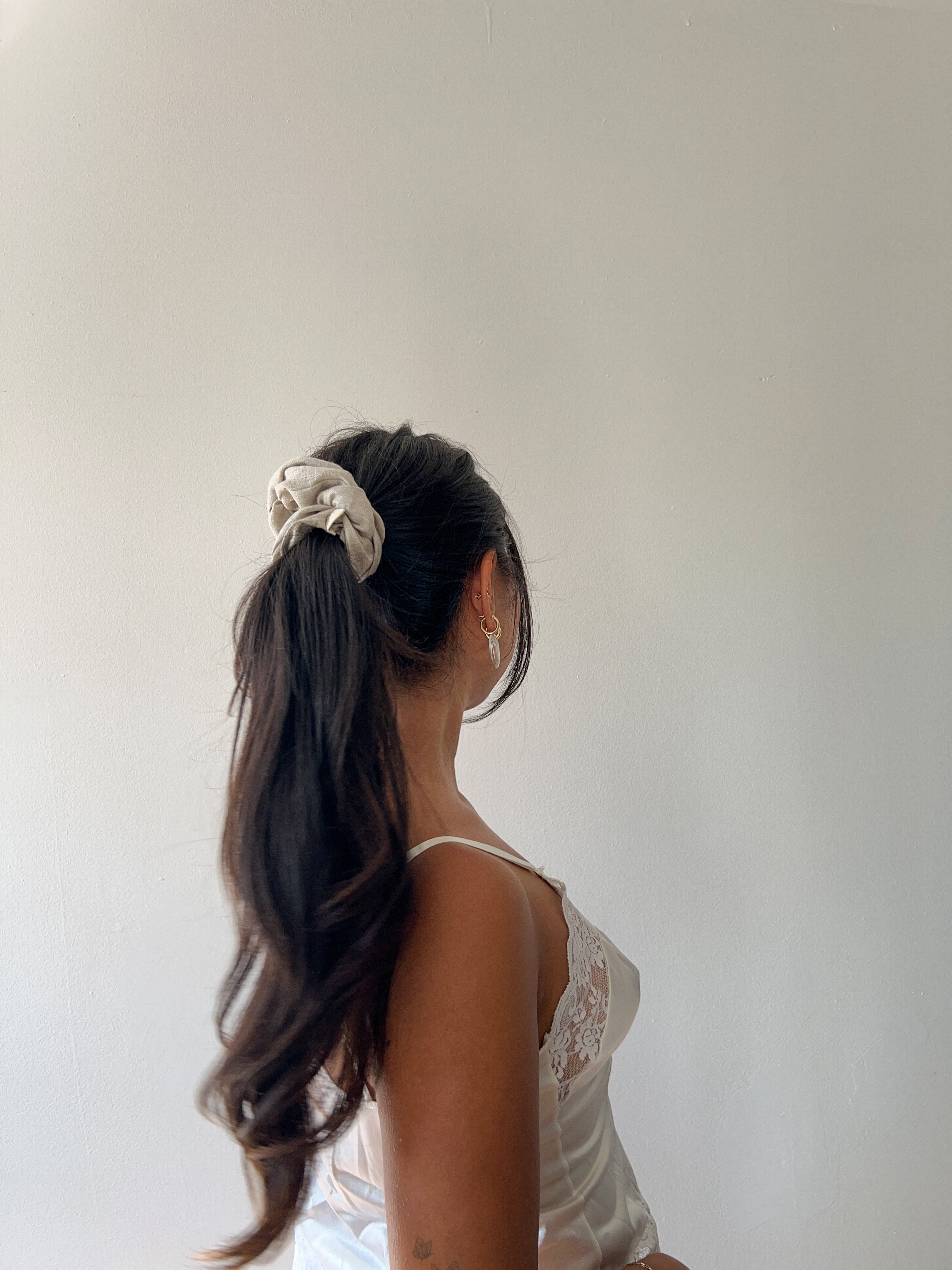Sand Oversized Hair Scrunchie