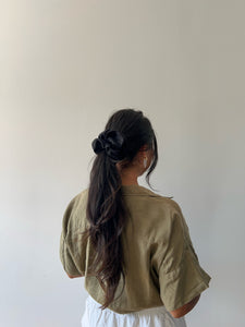 Midnight Oversized Hair Scrunchie
