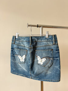 Butterfly Denim Skirt