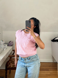 80's Pink Sweater Vest