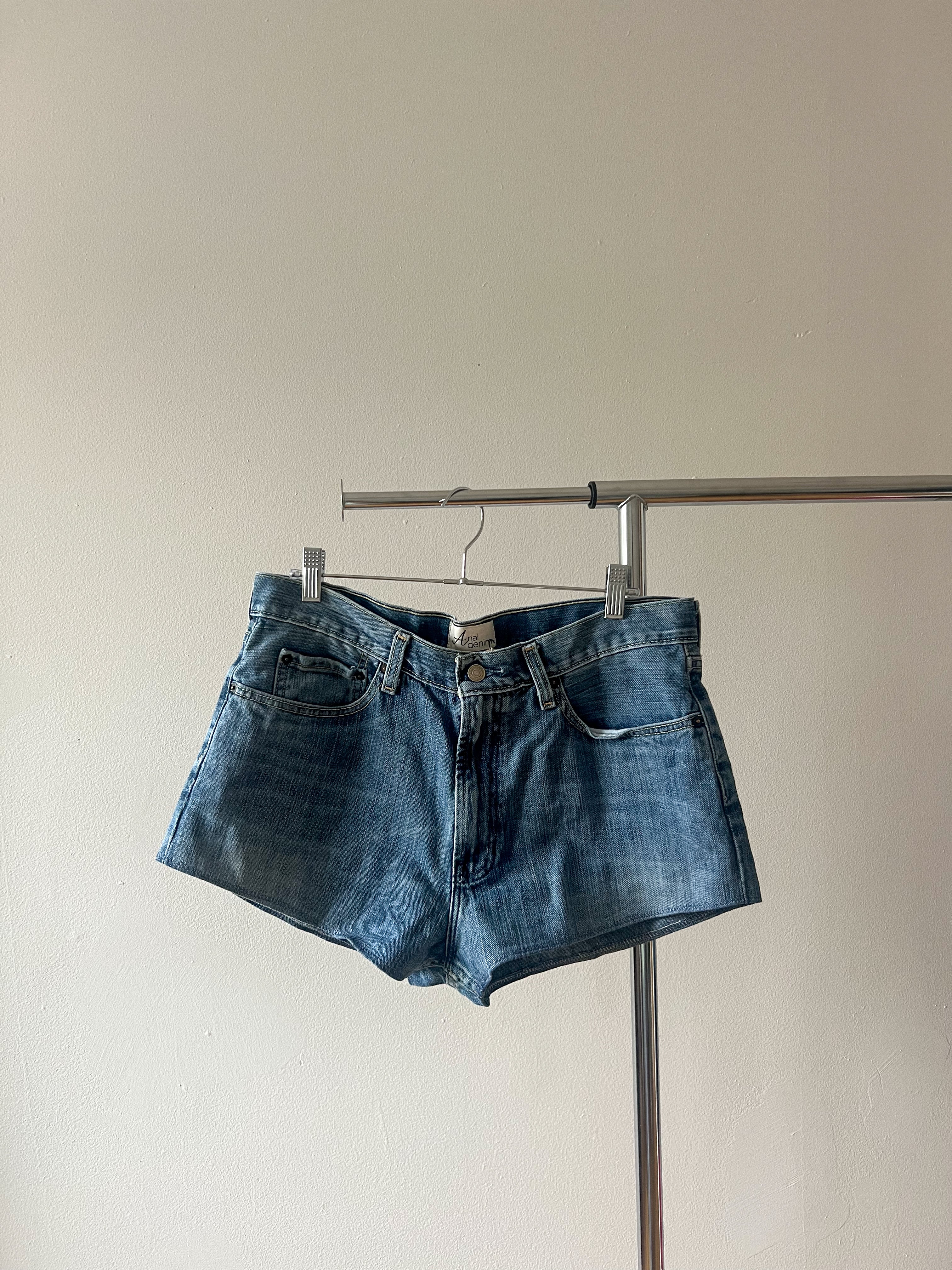 Beaded Denim Shorts