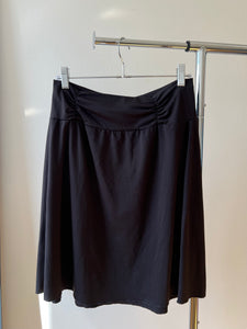 Black Stretch Midi Skirt