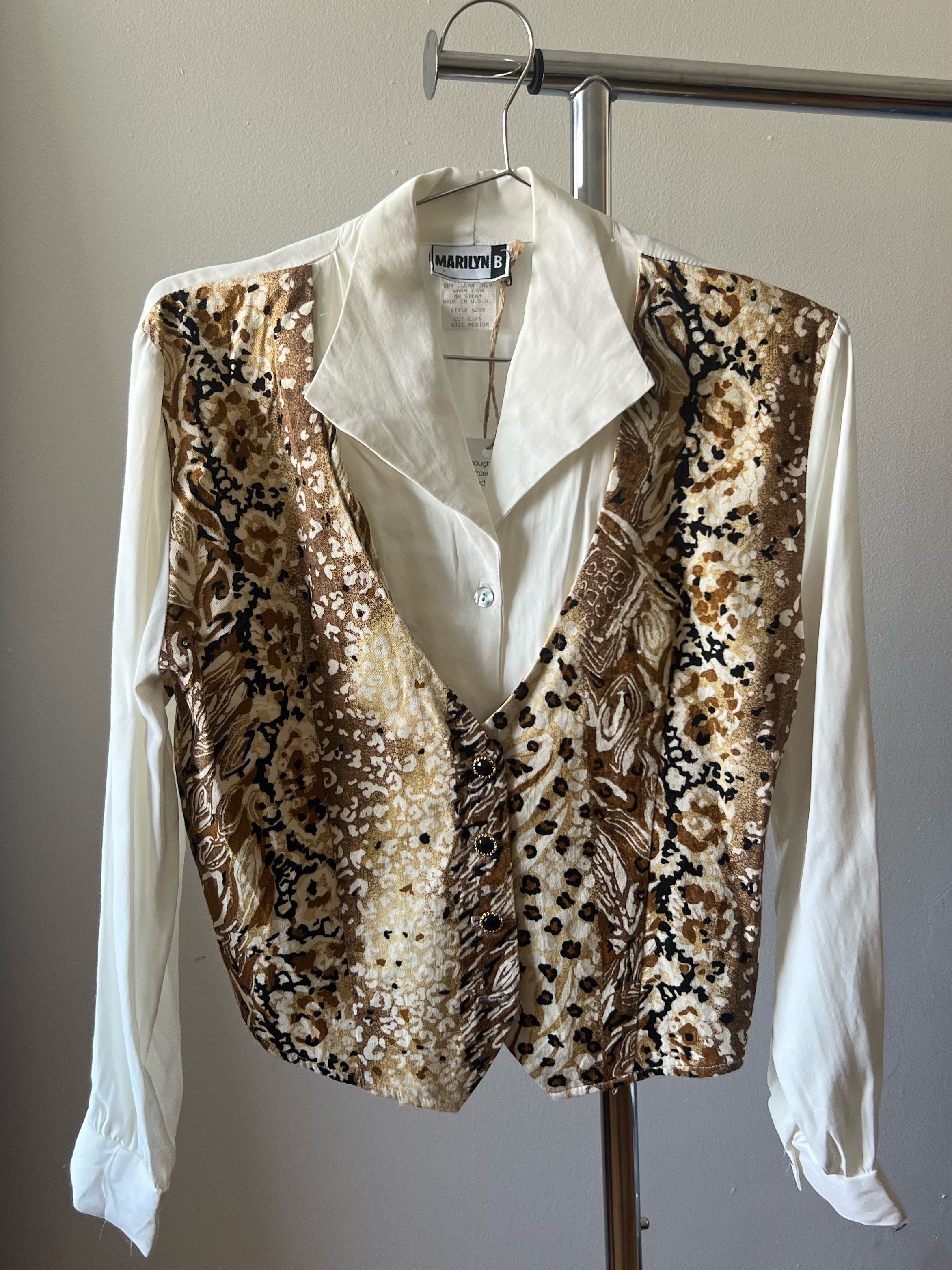 Marilyn B Animal Print Top
