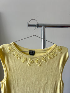 Yellow Beaded Top